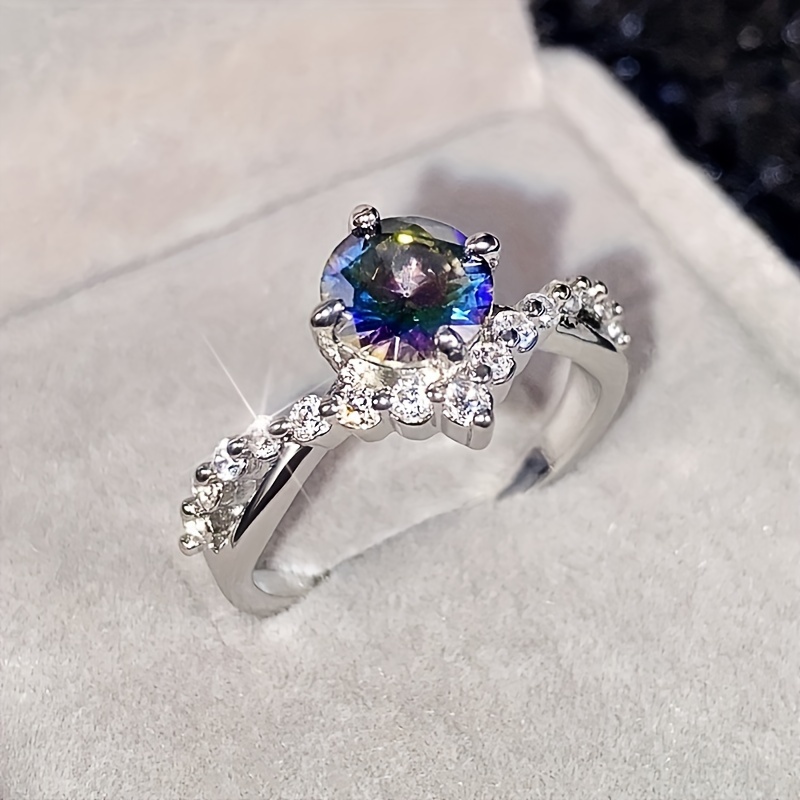 Crown Promise Ring with Sparkling Zirconia - Engagement & Wedding Ring